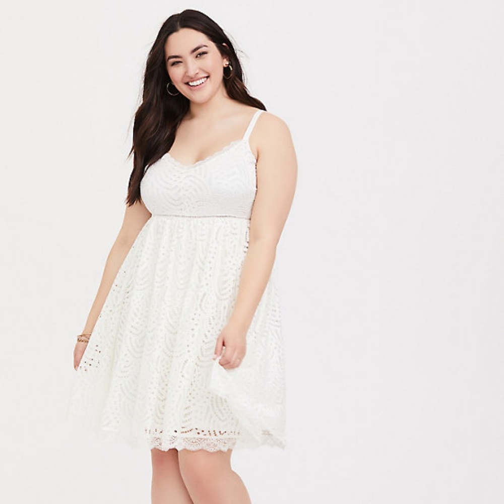 TORRID Ivory Lace Skater Dress BNWT
